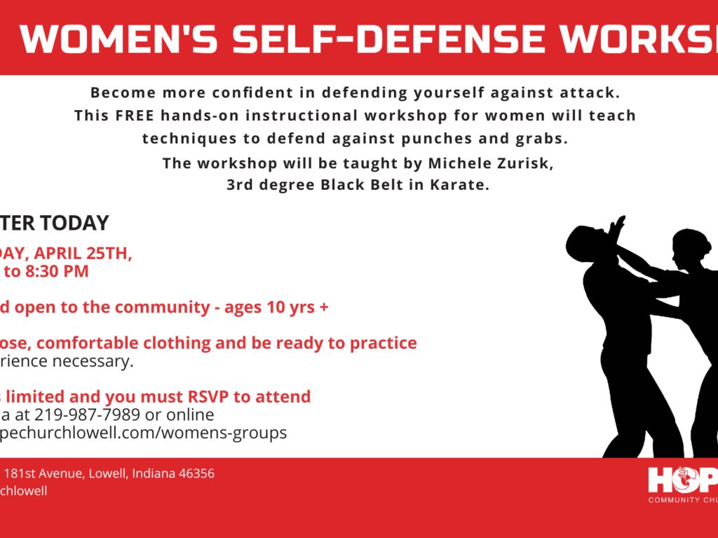 Women's Self-Defense Workshop - Hope Community Church Of Lowell